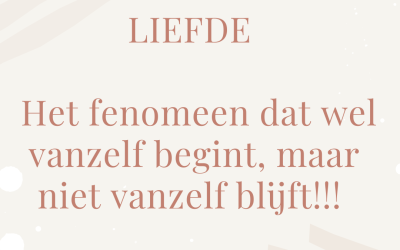 De liefde weer op de agenda